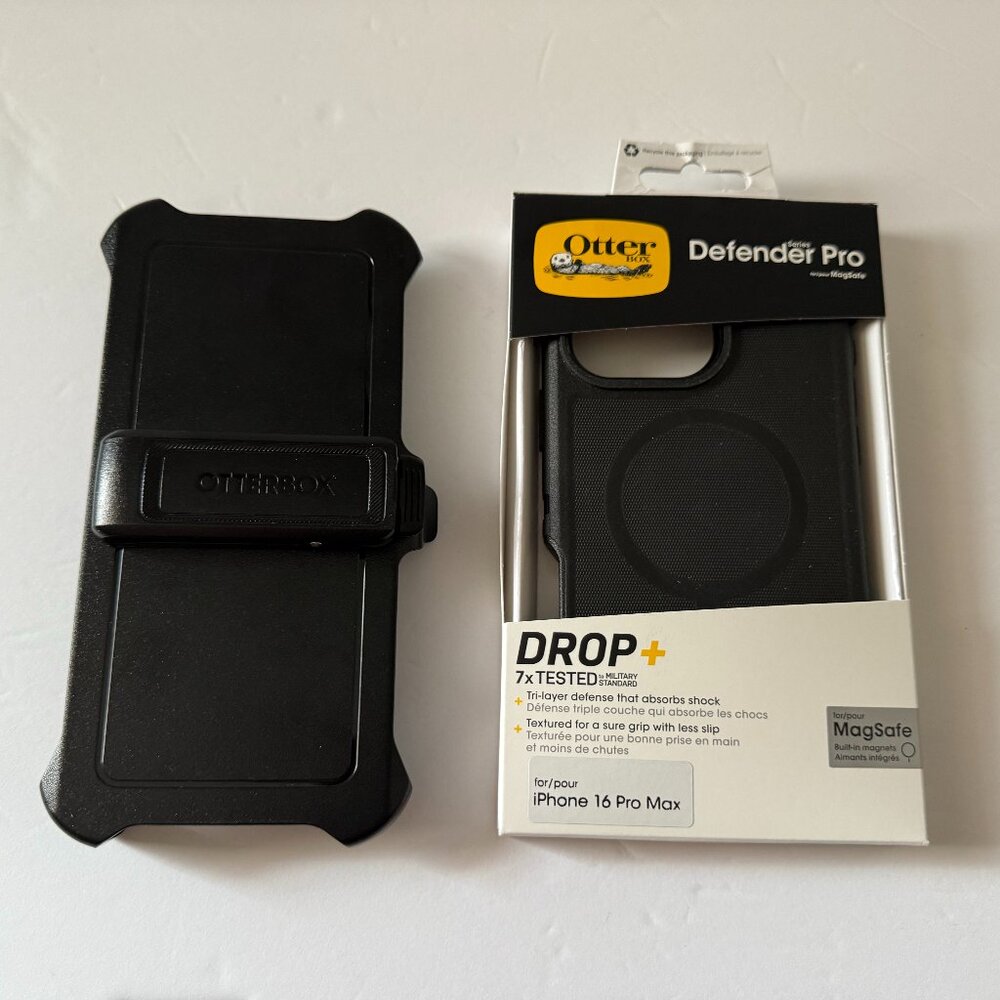 OtterBox Defender Pro Series Case for MagSafe for Apple iPhone 16  Pro Ma- Black